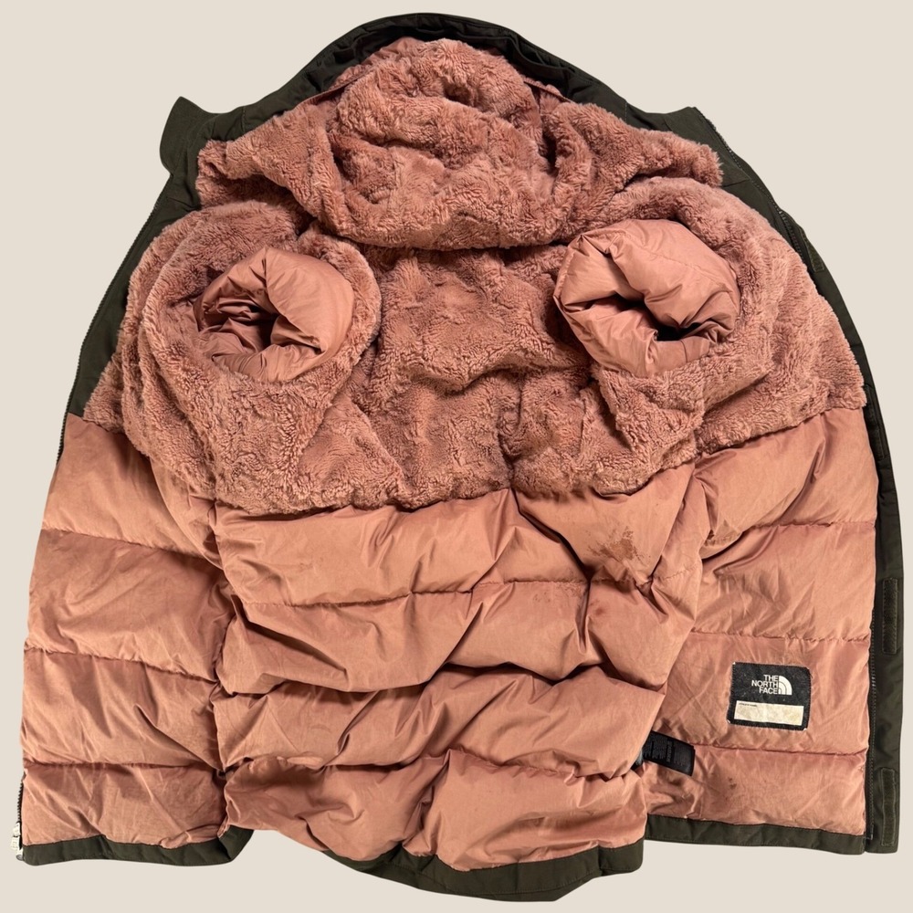 The North Face Girls Arctic Swirl Parka 550 Down DryVent Green L 14/16 - Picture 5 of 14